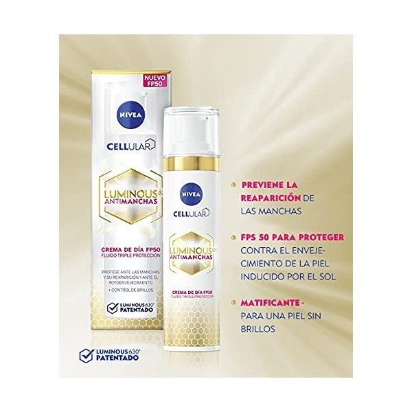 NIVEA Cellular LUMINOUS 630 Pack Antimanchas Tratamiento Avanzado, set de regalo con sérum facial 1 x 30 ml y crema de día C...