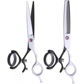 Ensemble De Ciseaux De Coiffure, Ciseaux De Cheveux Professionnels, Ciseaux De Coupe De Cheveux En Acier Inoxydable Ciseaux A