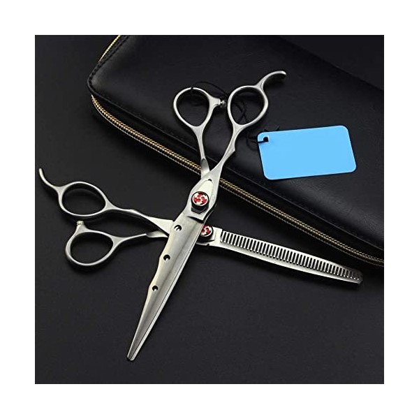 Ensemble De Ciseaux De Coiffure Professionnels Pour Gauchers Et Ciseaux Amincissants 7.0 Pouces,FlatCut7Inch