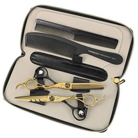 JHYS Kit de Ciseaux de toilettage, Ciseaux de Coiffure Professionnels de 6,0 Pouces Salon de Coiffure Coupe et Coupe des Chev