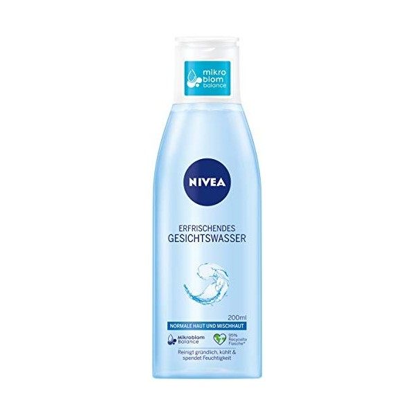 NIVEA Soin rafraîchissant pour peaux normales et mixtes 200 ml , tonifiant pour le visage revitalise et rafraîchit la peau, ...