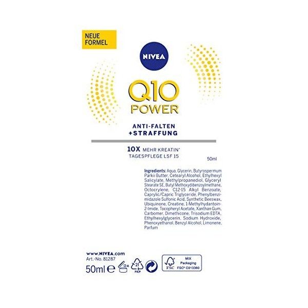 Nivea Q10 Power Crème anti-rides et fermeté Crème Jour et Nuit