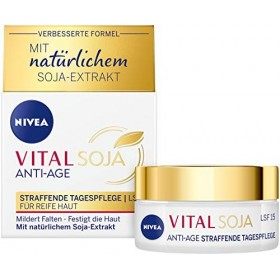 Nivea Vital Soja Soin de jour raffermissant SPF 15 50 ml , formule raffermissante à lextrait de soja naturel, soin hydratan C...