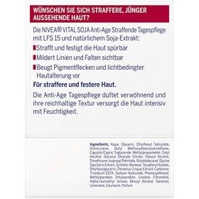 Nivea Vital Soja Soin de jour raffermissant SPF 15 50 ml , formule raffermissante à lextrait de soja naturel, soin hydratan