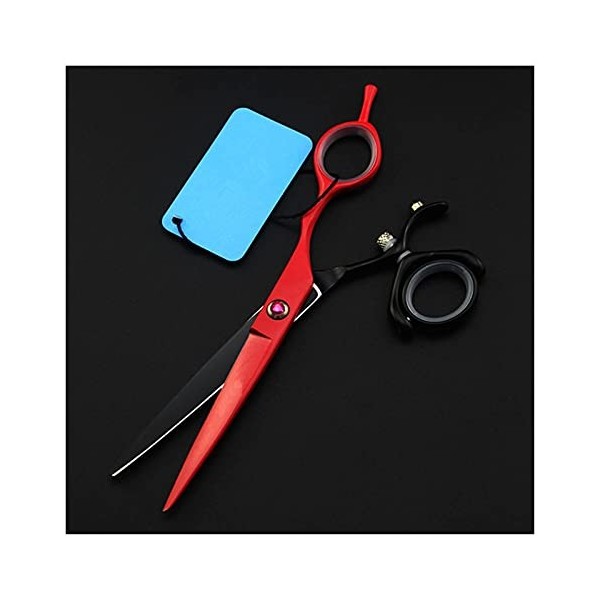 Ciseaux de coupe de cheveux 6 "ciseaux rotatifs pour cheveux rouges Ciseaux de coiffeur Ciseaux de coiffeur amincissants Cise