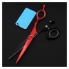 Ciseaux de coupe de cheveux 6 "ciseaux rotatifs pour cheveux rouges Ciseaux de coiffeur Ciseaux de coiffeur amincissants Cise