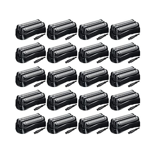 liovitor 20X Tête de Rechange pour Rasoir 21B pour Series 3 Rasoirs électriques 301S,310S,320S,330S,340S,360S,3010S,3020S,303