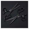 Ciseaux volants noirs de 6,0 pouces, ciseaux de coiffure à poignée rotative, ciseaux de coiffure, ciseaux de coiffure, ciseau