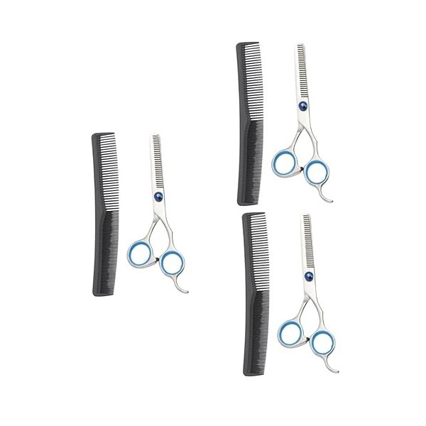 Fournitures de tondeuse à cheveux, 4 pièces ciseaux à effiler les dents, ciseaux à cheveux avec peigne, ciseaux de coiffure, 