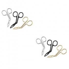 6 pièces ciseaux en acier inoxydable ciseaux tondeuse à sourcils pince à épiler pour le visage pince à épiler à pointe droite