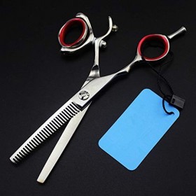 Ciseaux de coupe de cheveux, 5,5 pouces main gauche 440c ciseaux de cheveux de rotation ciseaux amincissants ciseaux de coupe...