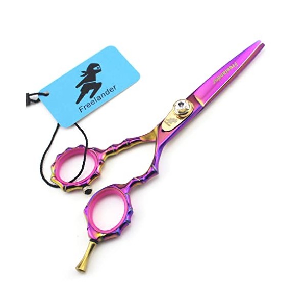 KOAIEZ Ensemble De Ciseaux De Barbier Professionnel en Acier Inoxydable Rose De 5,5 Pouces, Outils De Cisailles De Barbier Mu