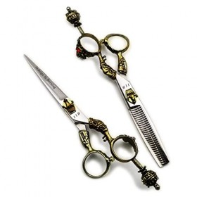 leybold Ensemble De Ciseaux De Coiffure Professionnels, De 6,0 Pouces Slim Slim Texture Ciseaux Hybrides, Acier Inoxydable 44