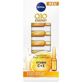 NIVEA Q10 Energy Anti-rides 7 jours – 7 ampoules 7 x 1 ml , soin du visage avec 100% peau Q10, vitamine C et vitamine E, soi