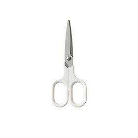 Ciseaux artisanaux en papier avec poignées souples et confortables for le bureau, lécole et la maison - Ciseaux blancs de 15