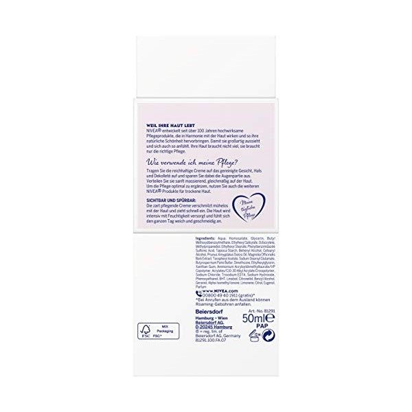 NIVEA Soins de jour Richhalitge 24hHumidité Peau sèche LSF30 Crème Jour et Nuit