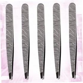 5 pièces pince à sourcils pince à sourcils tondeuse à sourcils pince à épiler inclinée pince à épiler en acier inoxydable pin...