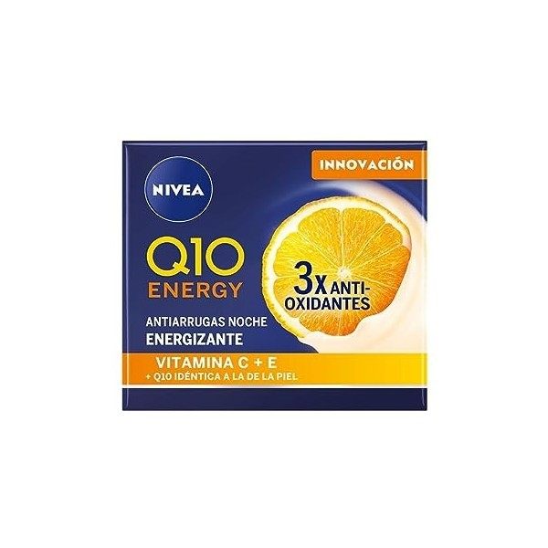 NIVEA Q10 Energy Crème de nuit anti-rides avec vitamine C 50 ml Crème Jour et Nuit