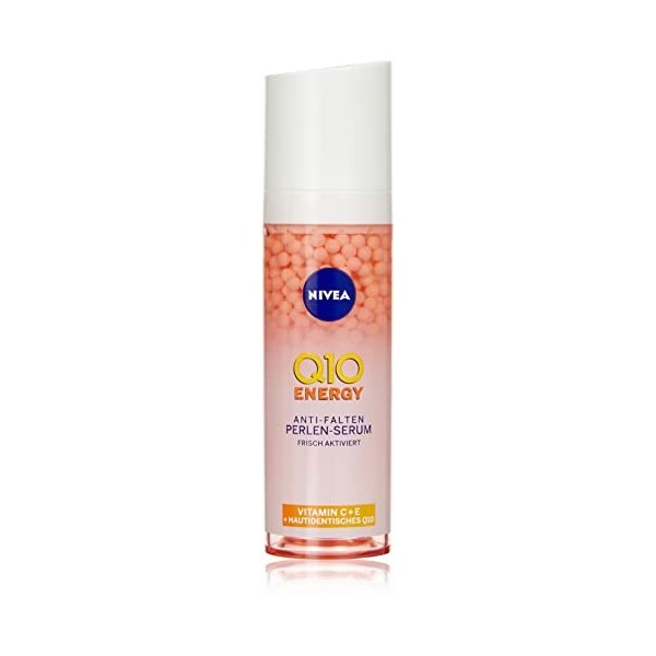 Nivea Q10 Energy Sérum anti-rides nacré 30 ml , sérum visage avec Q10 100% identique à la peau, vitamine C et vitamine E, sé ...