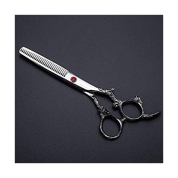 Ciseaux de coiffeur professionnel en acier 6 pouces argent Dragon coupe cheveux ciseaux coupe de cheveux amincissement coiffe