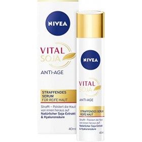 NIVEA Vital Soja Sérum anti-âge pour peaux matures 40 ml , hydratant à lextrait de soja naturel, Sérum raffermissant à lac
