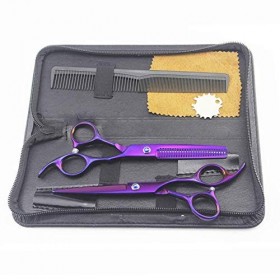 Ensemble de Ciseaux de Coupe de Cheveux Professionnels pour la Coupe et lamincissement de la Coiffure 6 Pouces Rasage et Épil...