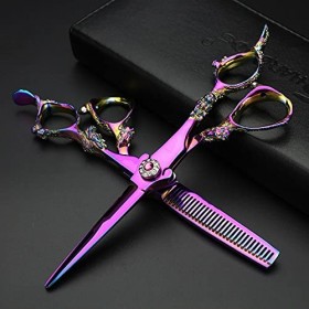 SENFEISM Ciseaux de coiffeur de 14 cm - Ciseaux de coiffeur professionnels - Ciseaux à effiler