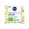 NIVEA Naturally Good Radiance Sensitive Crème de jour 50 ml , crème hydratante visage + extrait de camomille bio, crème hydr ...