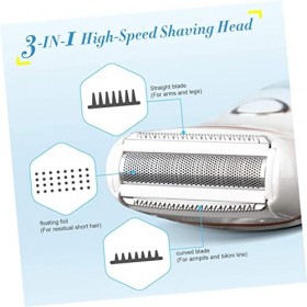 Beavorty 3 Pièces Femme Électrique Cheveux Rasoir Femmes Visage Épilateur Électrique Corps Épilateur Électrique Tondeuse Visa