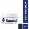 NIVEA MEN Crème hydratation intense Peau Sensible 1 x 50 ml , crème hydratante pour les hommes à la peau sensible et irritée ...