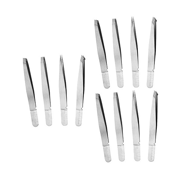 8 pcs Gadgets pour faux cils Pince à cils Pince à épiler en grappe Kit de cosmétologie Pince à épiler de précision pour sourc