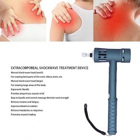 Machine à Ondes de Choc, Appareil de Traitement Extracorporel Portatif par Ondes de Choc, Massage Manuel des Tissus Profonds,