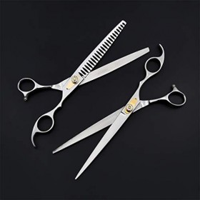 Kit de ciseaux de toilettage pour animaux de compagnie de 8,0 pouces, ciseaux de coupe professionnels en acier inoxydable et 