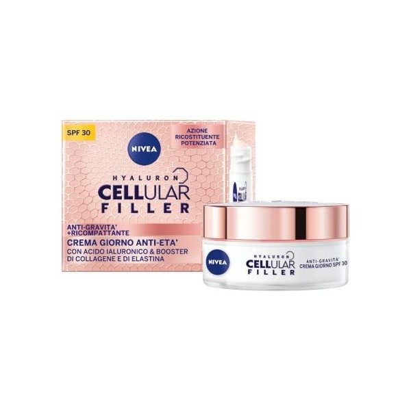 Nivea Cellular Expert Lift Crème de jour Anti-âge Multidimensionnelle SPF 30 50 ml, Crème pour le visage de jour avec Bakuchi...
