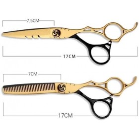 Ciseaux de coiffure professionnels pour cheveux, ensemble de ciseaux amincissants, ciseaux de coupe de cheveux, ciseaux de co...