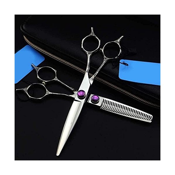 Ciseaux de coiffure professionnels violets, colorés, pour salon de coiffure ou usage domestique, ensemble en option H 6 pouce