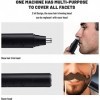 EVANEM Tondeuse à cheveux nez 2 en 1 USB tondeuse à cheveux rechargeable nez rasoir électrique barbe oreille nez coupe de che