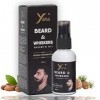 Yana Huile de croissance de barbe pour hommes et garçons pour hydrater les poils du visage et la peau sèche, avec des ingrédi