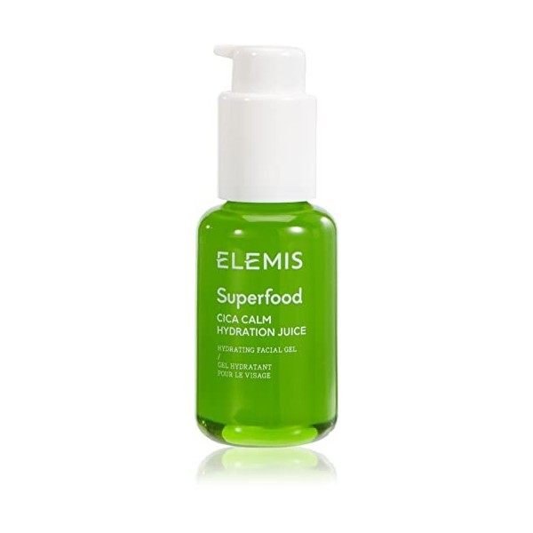 ELEMIS Jus d’hydratation cica palm aux superaliments, super gel hydratant formulé avec du cica apaisant, trempe la peau pour 