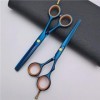 Ciseaux de coiffeur Ciseaux de coupe de cheveux, 5,5 pouces Professionnel Japon 440c Ciseaux de cheveux bleus en acier