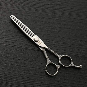 Outils de coupe des cheveux Ciseaux professionnel de coupe de cheveux de coiffeur de 6 pouces en acier inoxydable440C pour fe