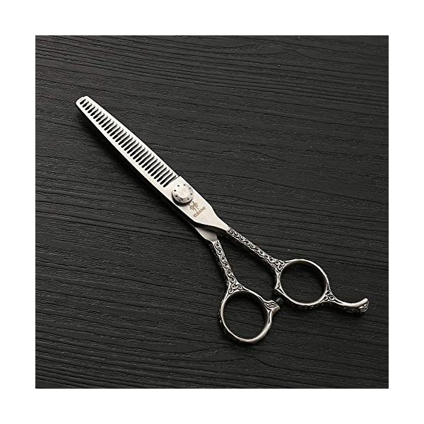 Outils de coupe des cheveux Ciseaux professionnel de coupe de cheveux de coiffeur de 6 pouces en acier inoxydable440C pour fe