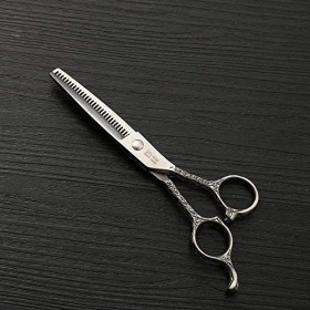 Outils de coupe des cheveux Ciseaux professionnel de coupe de cheveux de coiffeur de 6 pouces en acier inoxydable440C pour fe...