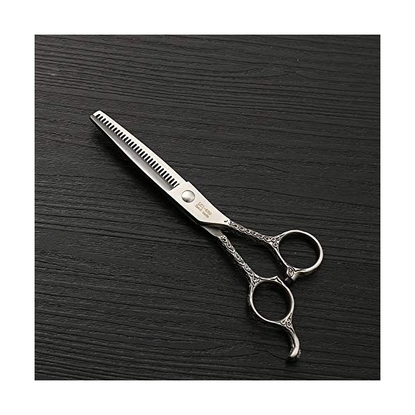 Outils de coupe des cheveux Ciseaux professionnel de coupe de cheveux de coiffeur de 6 pouces en acier inoxydable440C pour fe