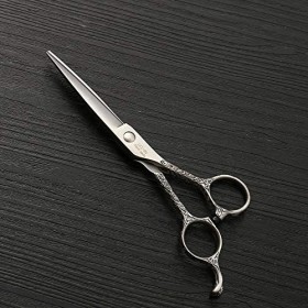 Outils de coupe des cheveux Cisaille plate spéciale de coiffeur de 6 pouces, tondeuse à cheveux haut de gamme 440C pour femme...
