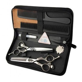 Professional 6.0 Pouces Salon de Coiffure Haut de Gamme Ciseaux de Coiffure Ciseaux de Coiffure Set Fournitures rhéofluidifia