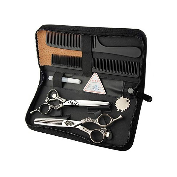 Professional 6.0 Pouces Salon de Coiffure Haut de Gamme Ciseaux de Coiffure Ciseaux de Coiffure Set Fournitures rhéofluidifia