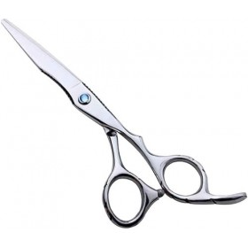 Ciseaux de barbier ciseaux de coiffure professionnels 6 pouces plat + ciseaux à dents ensemble de ciseaux de coiffure-argent ...