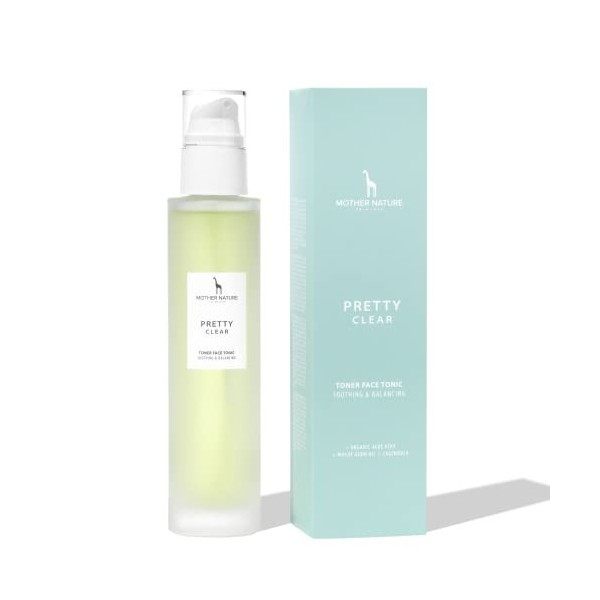 Tonique Nettoyant Visage à l’Aloe Vera BIO, à lHuile de Germe de Blé & au Calendula - VEGAN - 150 ml pour Peaux Normales, Mi ...