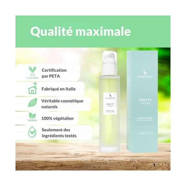 Tonique Nettoyant Visage à l’Aloe Vera BIO, à lHuile de Germe de Blé & au Calendula - VEGAN - 150 ml pour Peaux Normales, Mi ...
